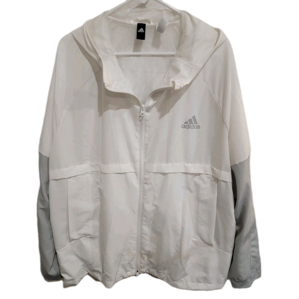 Adidas Tango Worldwide Sport Vented Ripstop Windbreaker Jacket White BR3382 2XL